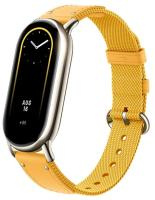 Фитнес-браслет Xiaomi Mi Band 8, кожано-нейлоновый ремешок (Yellow/Желтый)