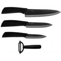 Набор кухонных керамических ножей Xiaomi HuoHou Nano Ceramic Knife (4шт.) | Q/HS1704 (Black/Черный)