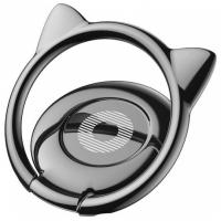 Держатель смартфона кольцо Baseus Cat Ear Ring Bracket (Black/Черный)