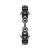 Фитнес-браслет Xiaomi Mi Band 8, ремешок из кожано-металлических звеньев (Black/Черный)