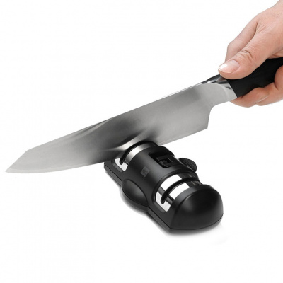 Механическая точилка для ножей Xiaomi HuoHou (Black+Steel/Черный и сталь)