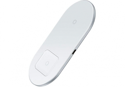 Беспроводное зарядное устройство Qi Baseus Simple 2in1 Wireless Charger (White/Белый)