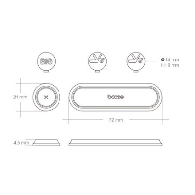 Держатель для проводов Xiaomi Bcase Magnetic Absorption (Silver/Серебро)