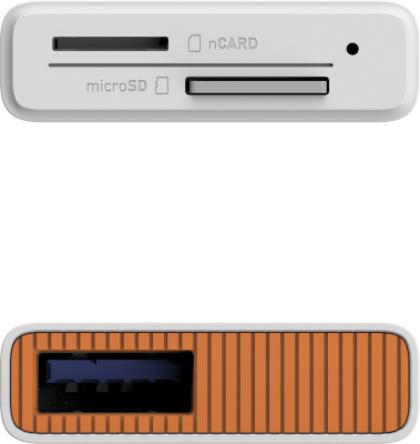 Переходник USB-C -> 1xUSB3.1 & microSD & nCard Xiaomi Lexar Combi (White/Белый)