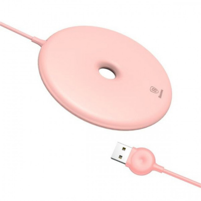 Беспроводное зарядное устройство Qi Baseus Donut Charger (Pink/Розовый)