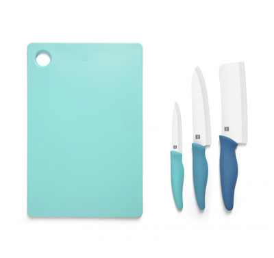 Набор кухонных керамических ножей Xiaomi HuoHou Nano Ceramic Knife (3шт.+доска) (White/Белый)