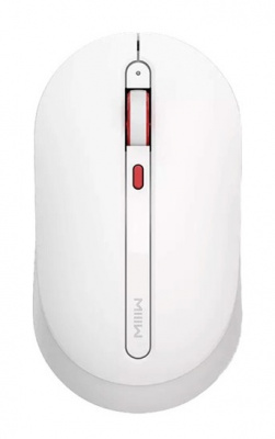 Мышь-bluetooth Xiaomi Miiiw Wireless Office Mute Mouse (White+Red/Белый с красным)