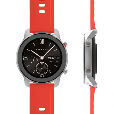 Смарт-часы Xiaomi Amazfit GTR 42mm Allum. +Silicone strap (Red)