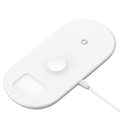 Беспроводное зарядное устройство Qi Baseus Smart 3in1 Charger (White/Белый)