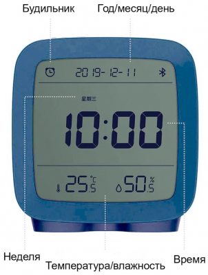 Умный будильник Xiaomi QingPing Bluetooth Alarm Clock (Blue/Синий)