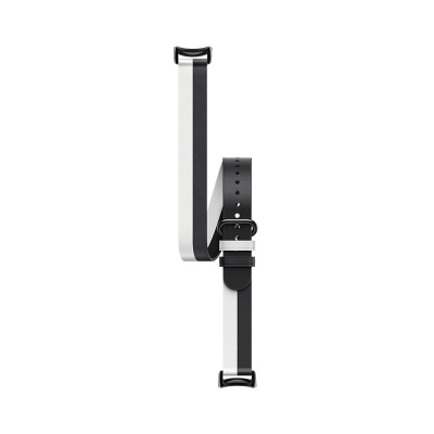 Фитнес-браслет Xiaomi Mi Band 8, двойной кожаный ремешок (Black,White/Черно-белый)